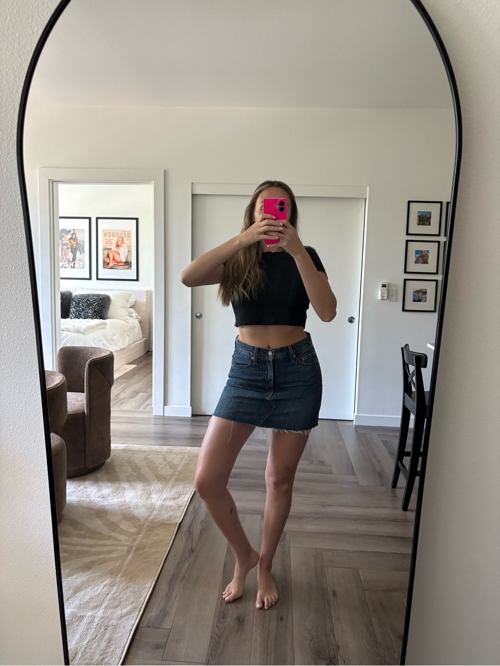Levi's Dark Blue Denim Mini Skirt